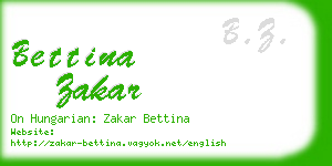 bettina zakar business card